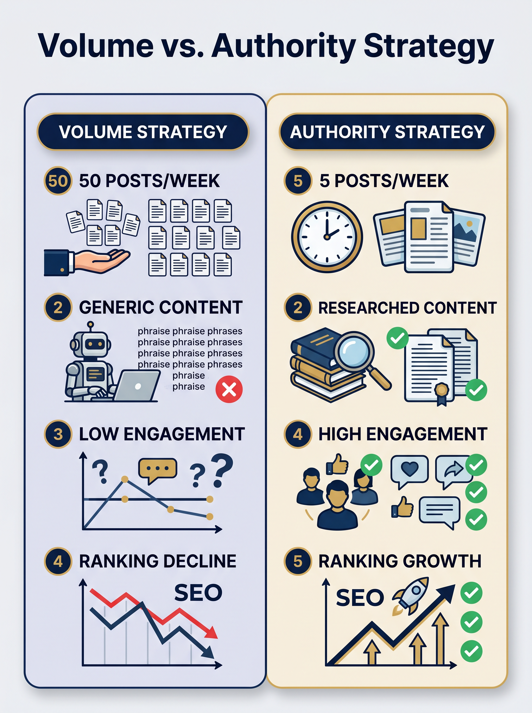 Volume vs. Authority Strategy
